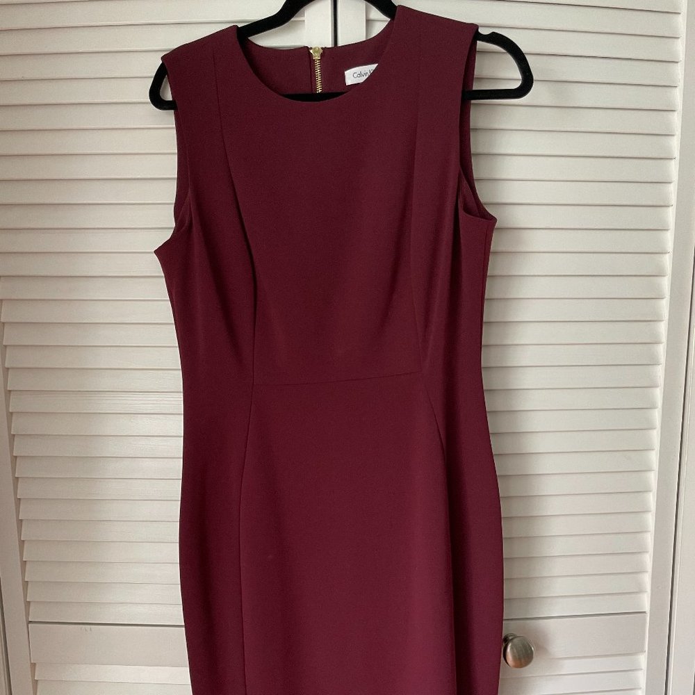 Burgundy Calvin Klein dress size 10